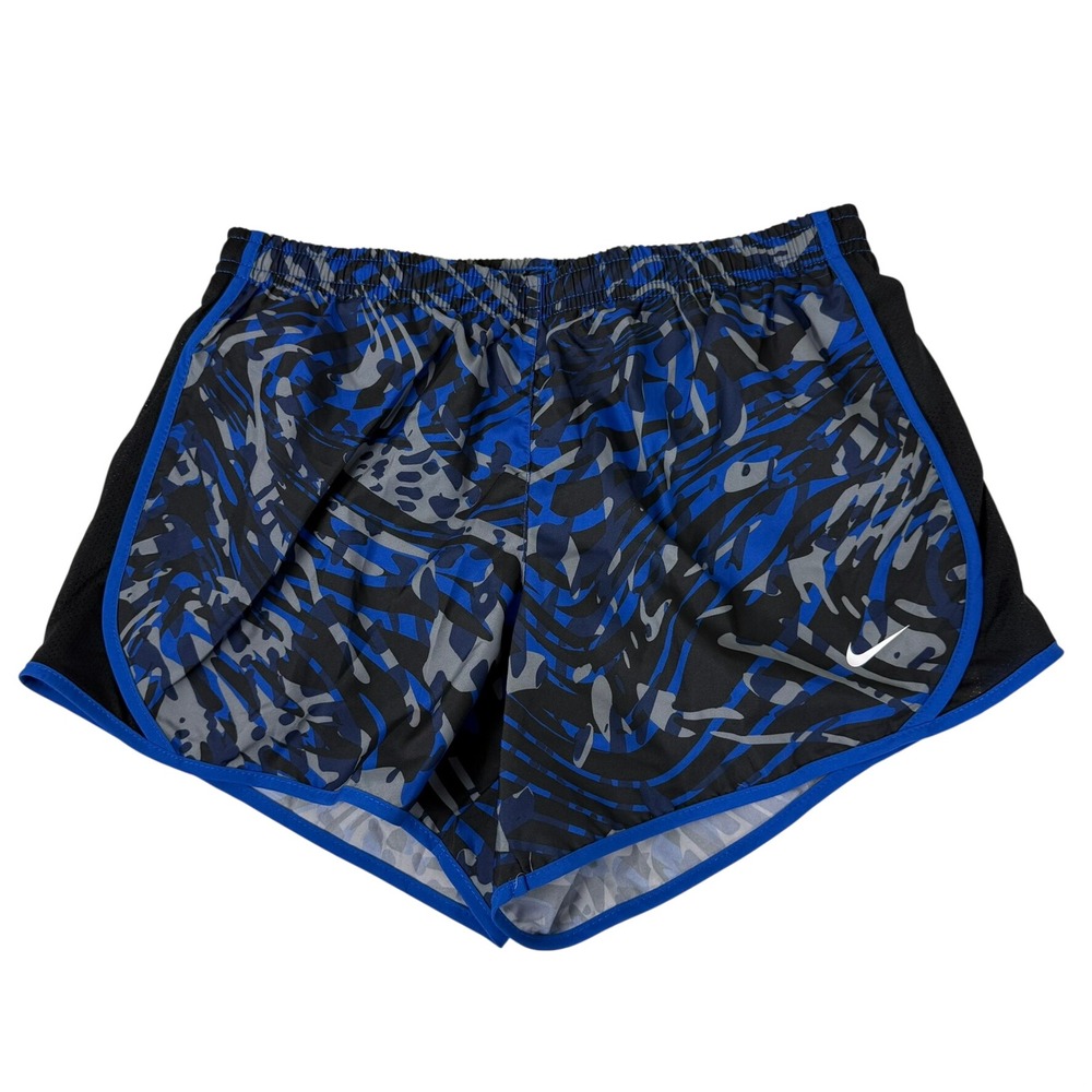Nike Kids L Dri Fit Tempo Running Shorts Blue Camo DX4983-480‎ Athletic Running